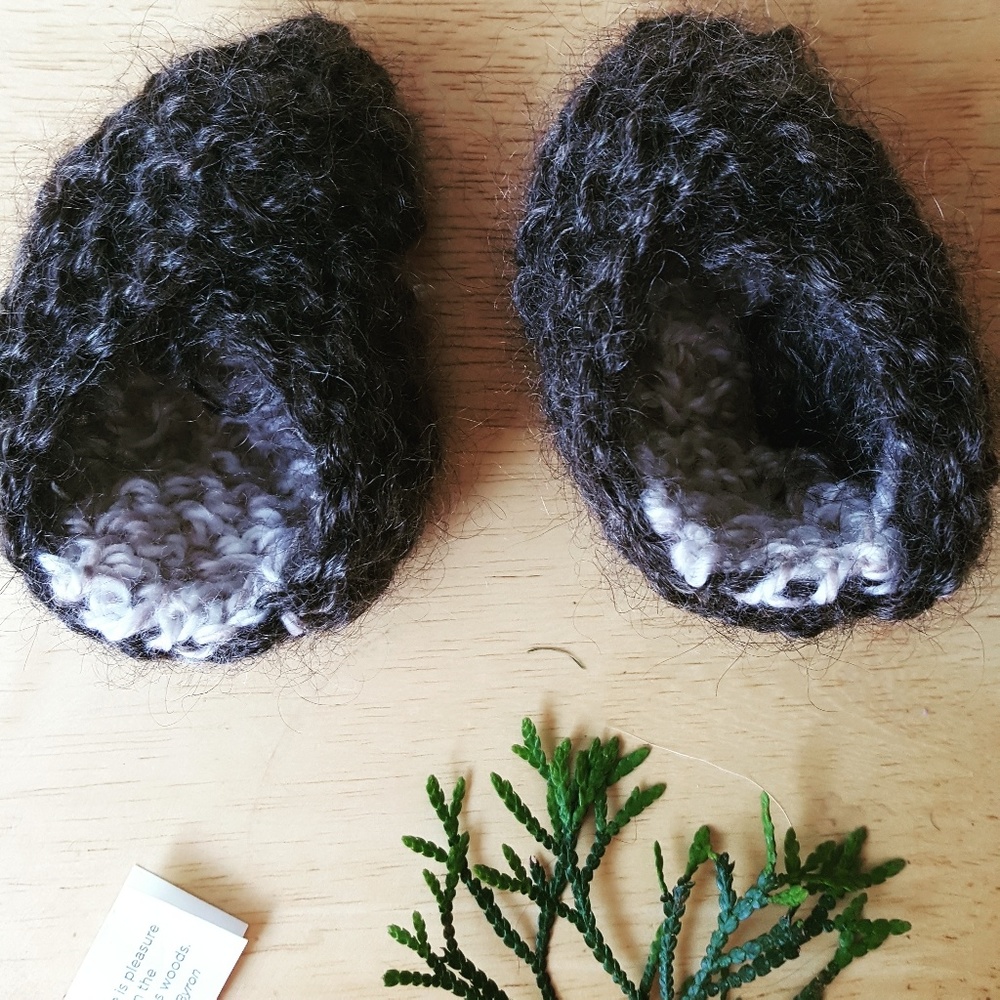 Hiker camper Booties babe - handmade mohair