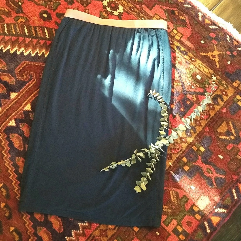 Teal and Blush Pencil Skirt