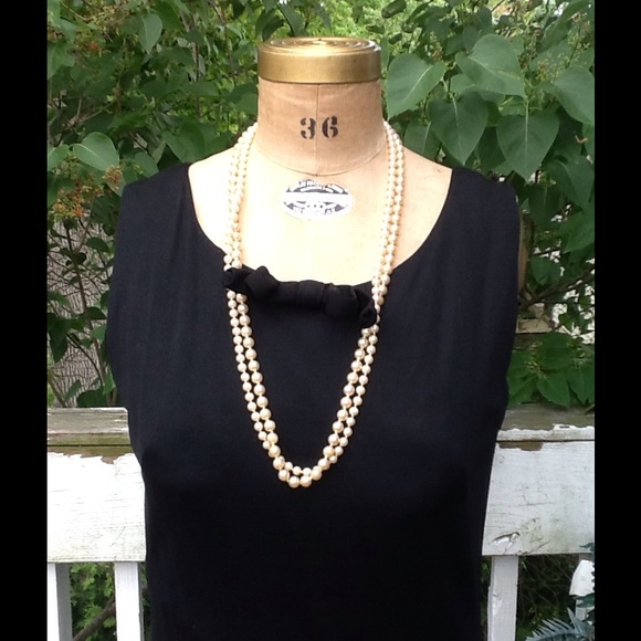 VTG 50s Black Wiggle Dress - Picture 2 of 5