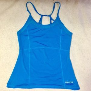 Blue Strappy Hollister Tank. Workout gear.
