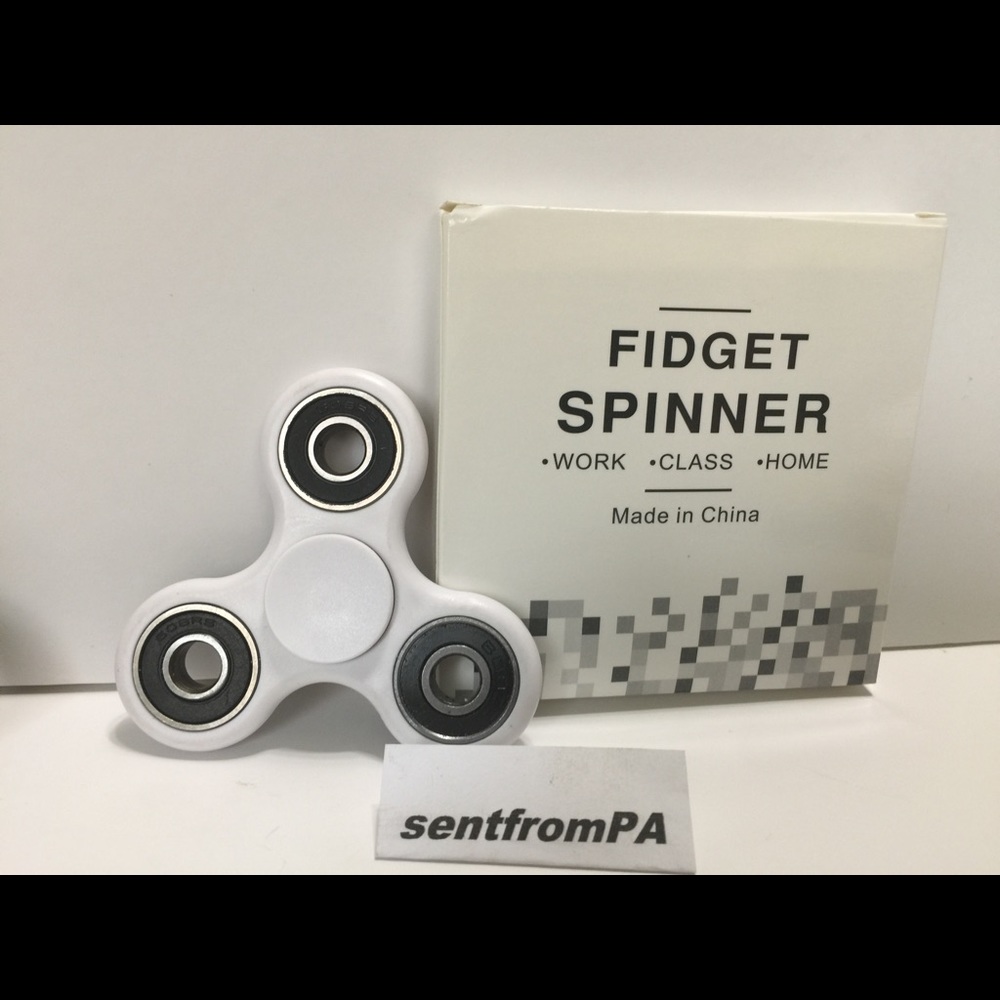 Fidget Spinner WHITE Hand Spinner EDC Stress ADHD