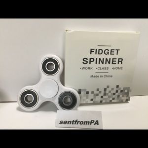 Fidget Spinner WHITE Hand Spinner EDC Stress ADHD