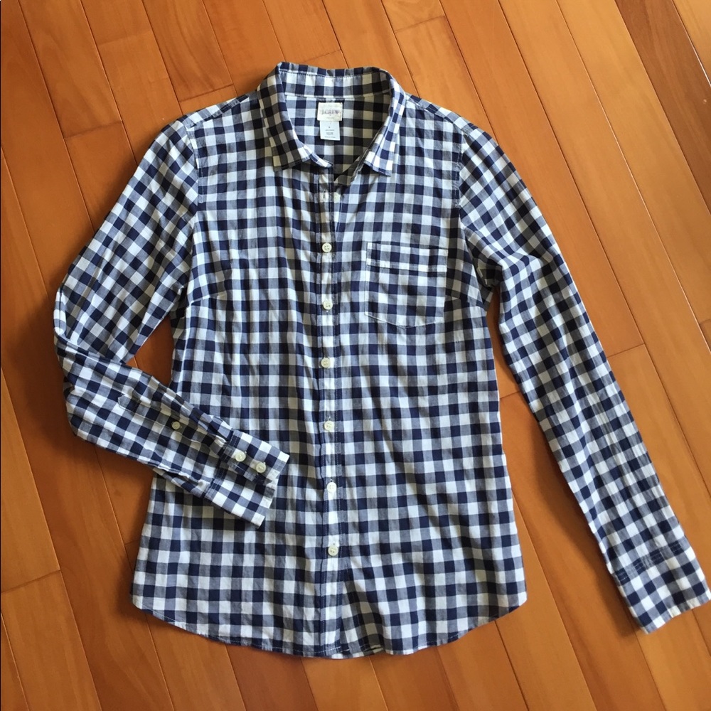 Jcrew Gingham Button Up Shirt