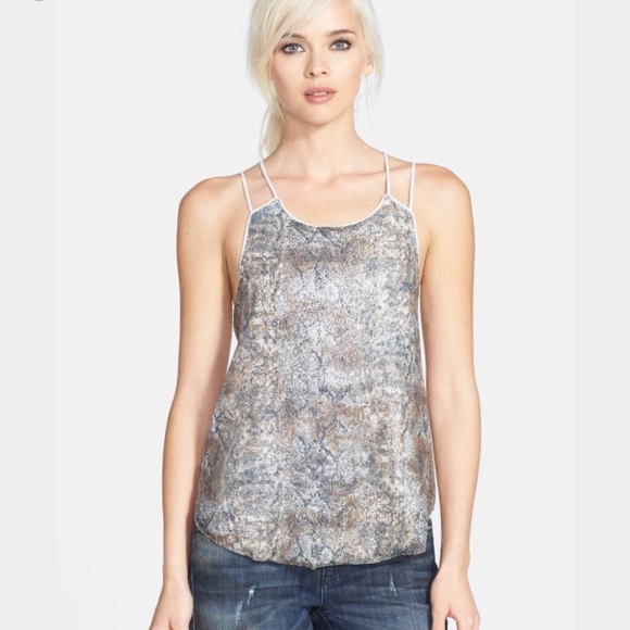 ASTR Python Print Sequin Tank - Picture 1 of 6
