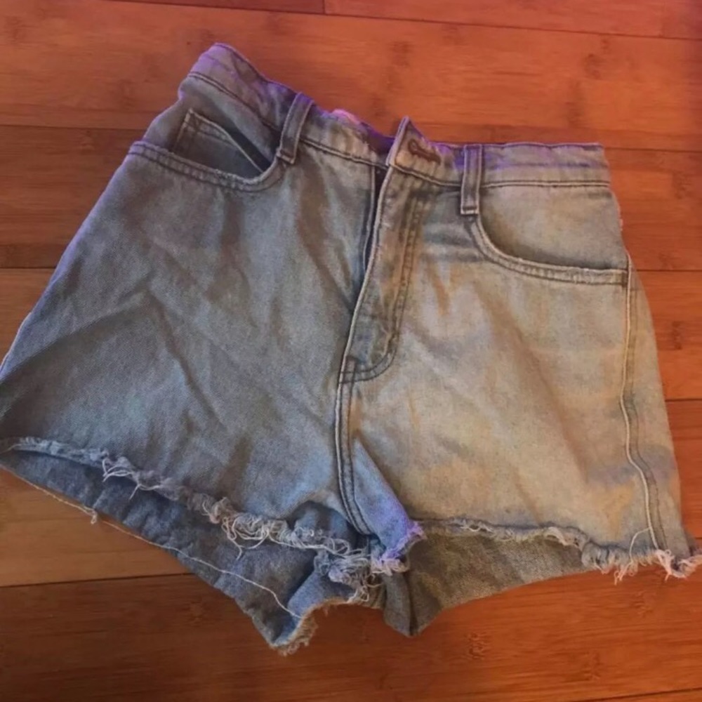 American Apparel high waisted denim shorts