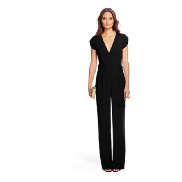 diane von furstenberg black jumpsuit