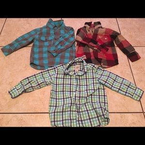 3 boys long sleeve shirts, 5T