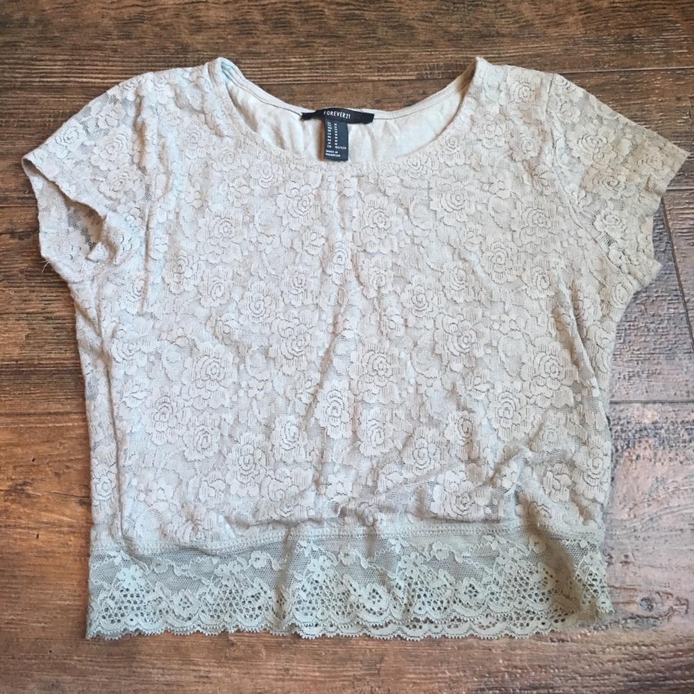 Lace crop top