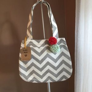 Handmade chevron fabric purse