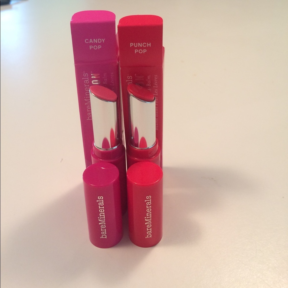 2 LEFT! BareMinerals Pop of Passion lip balm oils!