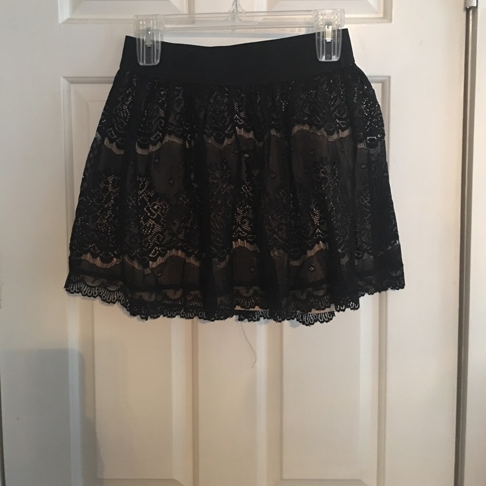 Black lace skirt