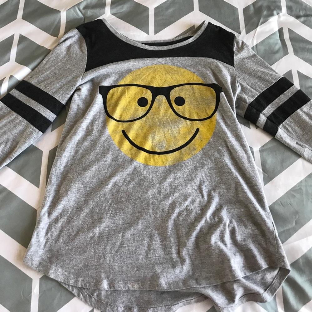 Grey/Black Happy Face Shirt