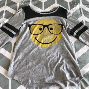 Grey/Black Happy Face Shirt
