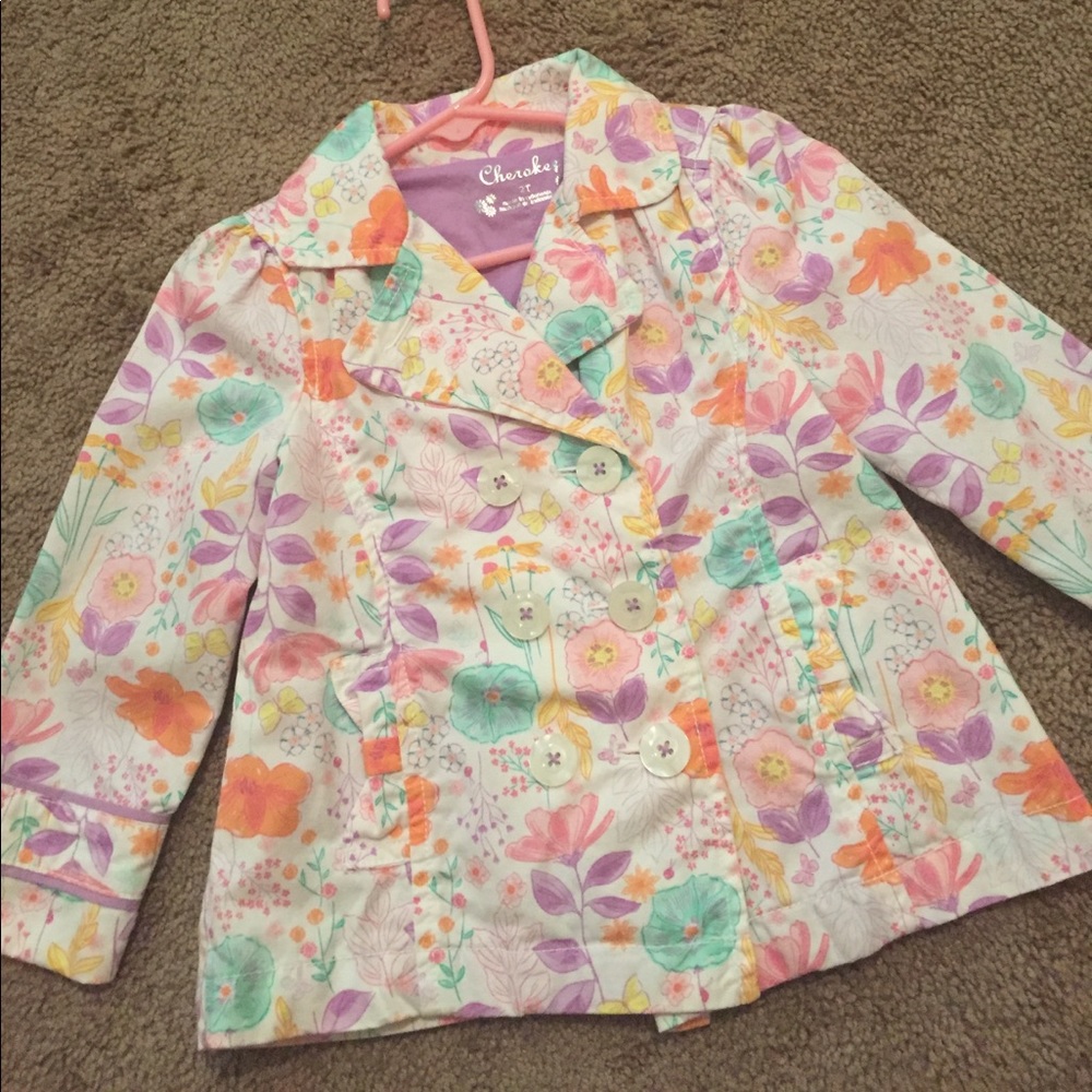 NWOT light floral  jacket