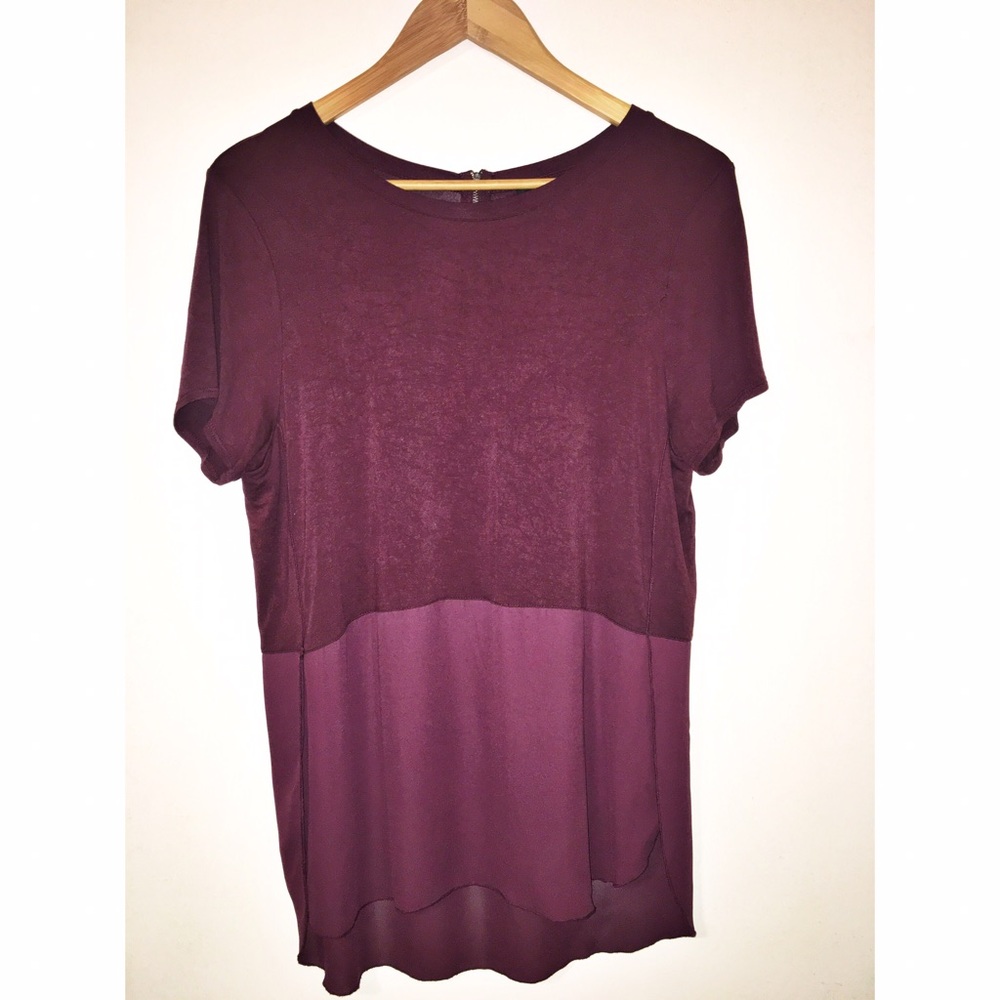 Wine rayon shirt (L)