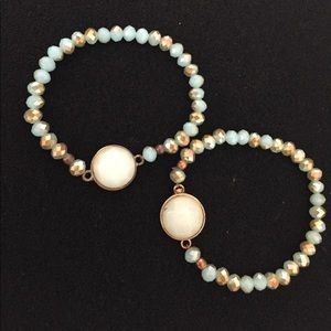 Matching turquoise bracelets