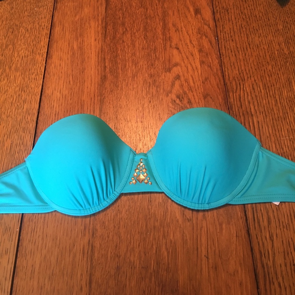 NWOT Xhilaration Bright Teal Push up Bikini Top