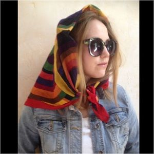 Vintage Perry Ellis Color Block Scarf