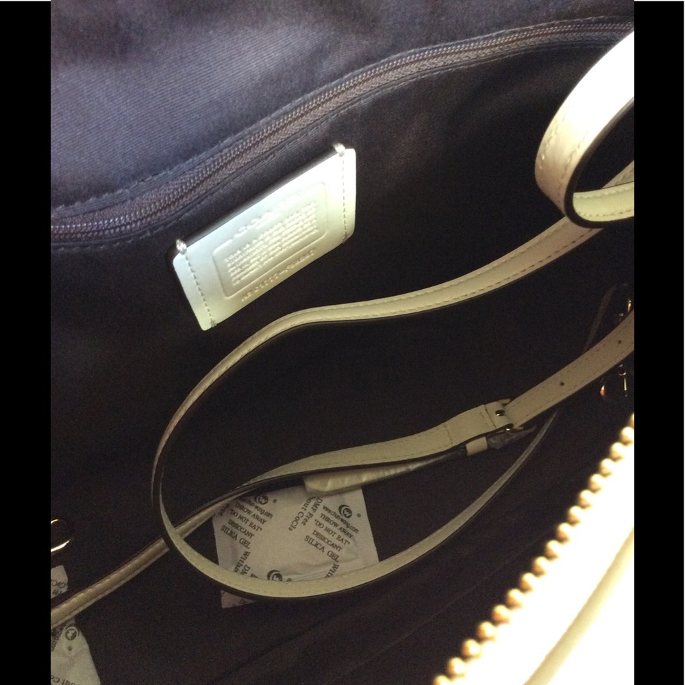 New Coach Signature Sierra Domed Satchel Bag Beige - Picture 6 of 8