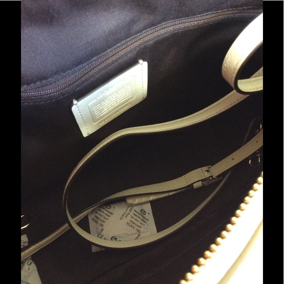 New Coach Signature Sierra Domed Satchel Bag Beige - Picture 6 of 8