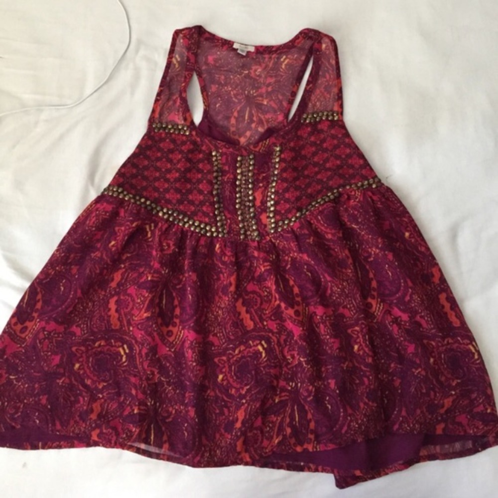 Urban outfitters ecote embellished tank top