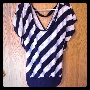 Striped Lace Dress Shirt