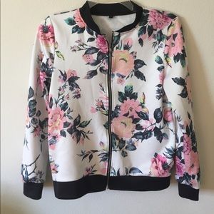 Floral bomber jacket