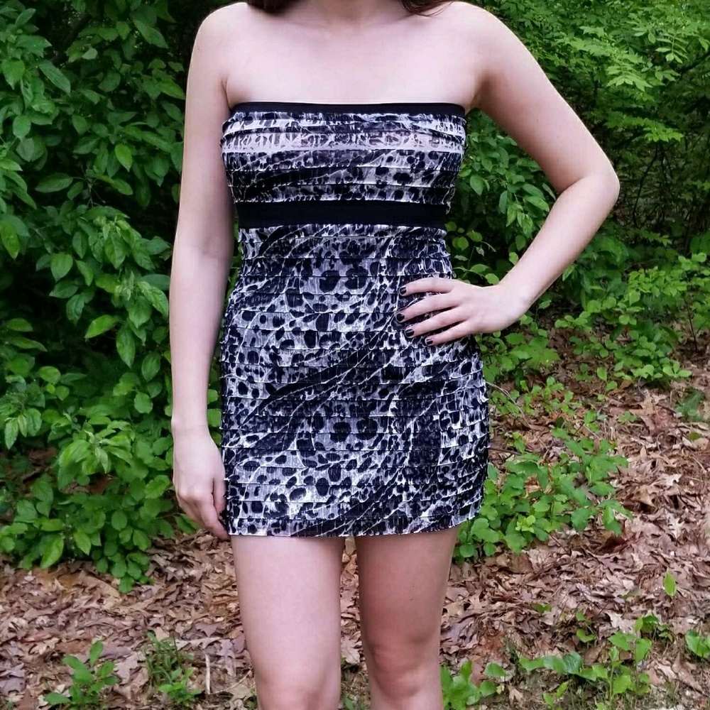 Black Ruffle Sleeveless Mini Dress