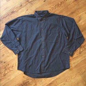 Men's Puritan Long Sleeve Plaid Button-up, size L