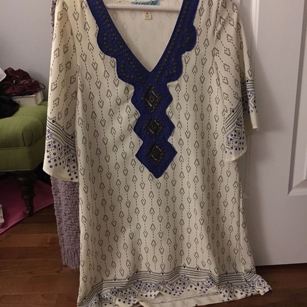Embellished shirt dress