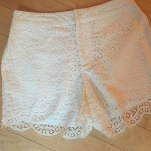 Madewell lace white shorts.