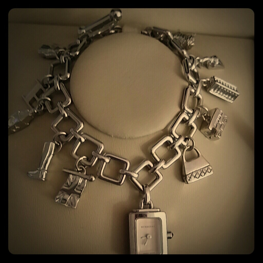 BURBERRY CHARM BRACELET WATCH - RARE!