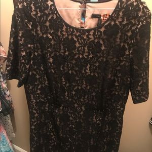 Black and Tan Lace BCBG Romper