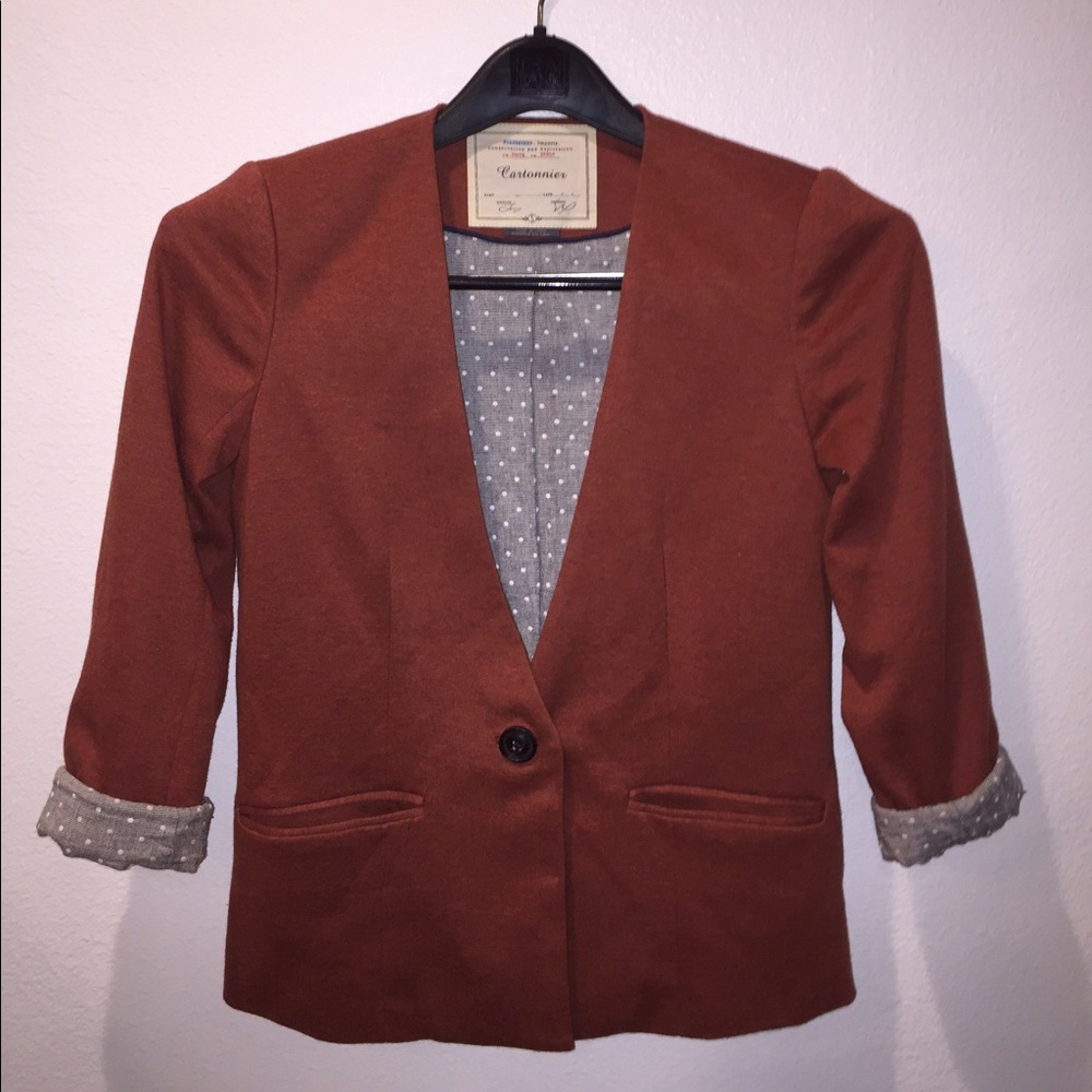 Anthropologie Cartonnier Rust Blazer
