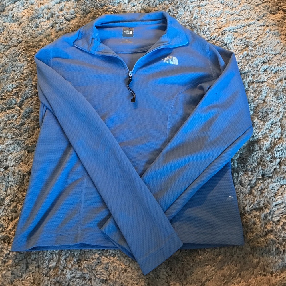 Blue North Face quarter zip