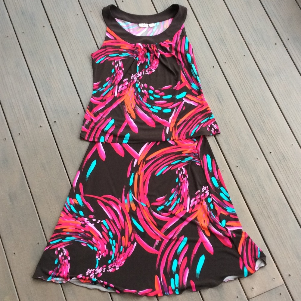 NWOT skirt and top set, M skirt, L top. Cato 12/14