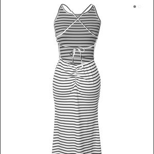 Cupshe maxi open back dress