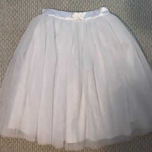 NWT White tutu tulle skirt with satin waistband