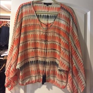 Sanctuary Clothing peasant multi color top