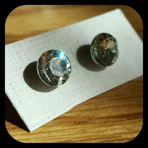 Medium sized silver tone and glass