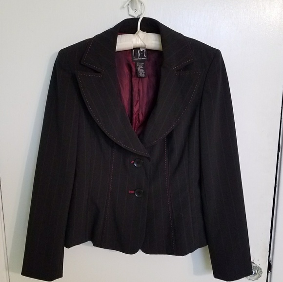 INC International Concepts Jackets & Blazers - INC Black & Red Blazer