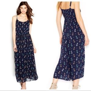 Beautiful Blue Anchor Design Midi Dress! 👗