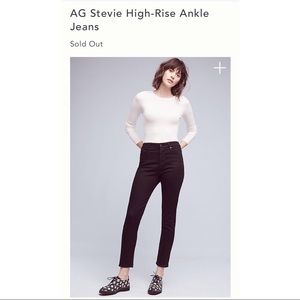AG Stevie High Rise Ankle Jean (Black)