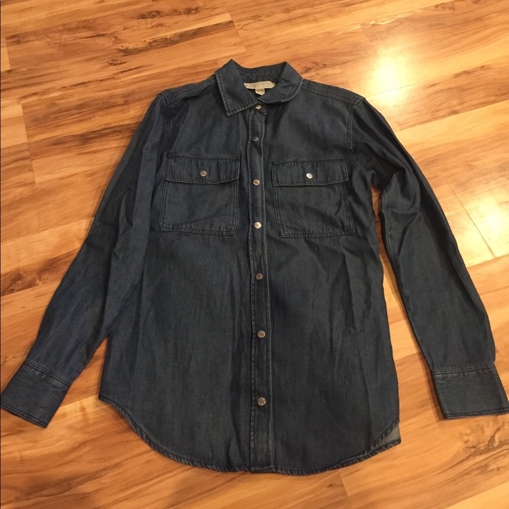 LIKE NEW MICHAEL KORS CHAMBRAY BLOUSE