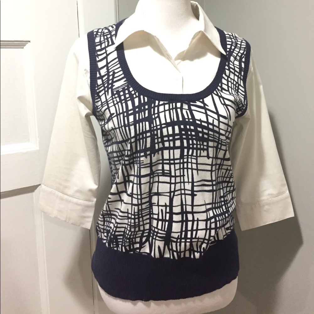 Sophisticated sweater vest and collared shirt