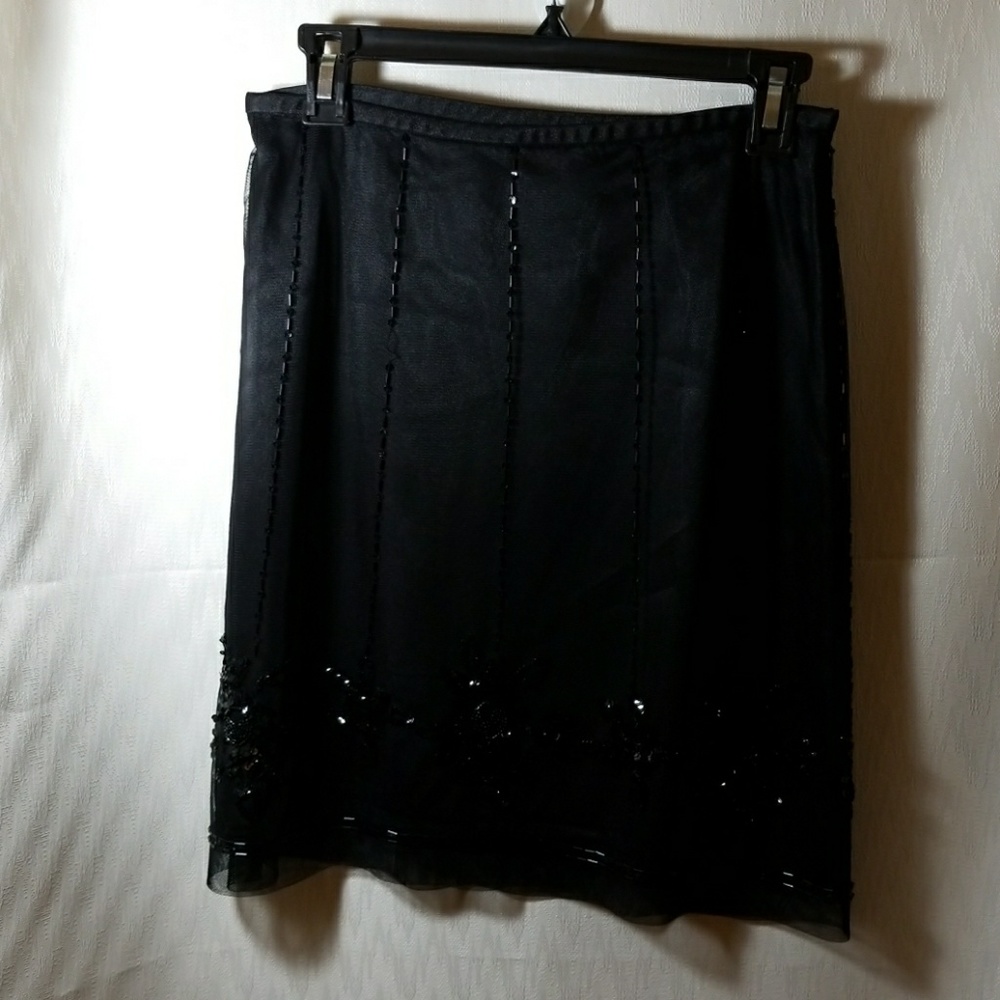 Ann Taylor Black Sequins Skirt