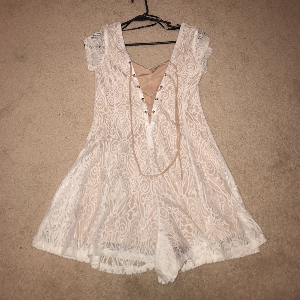 Laceup romper