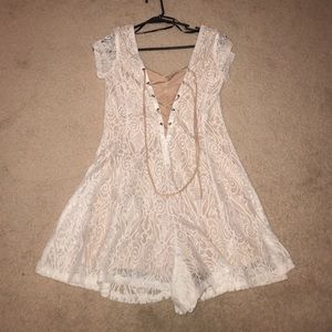 Laceup romper
