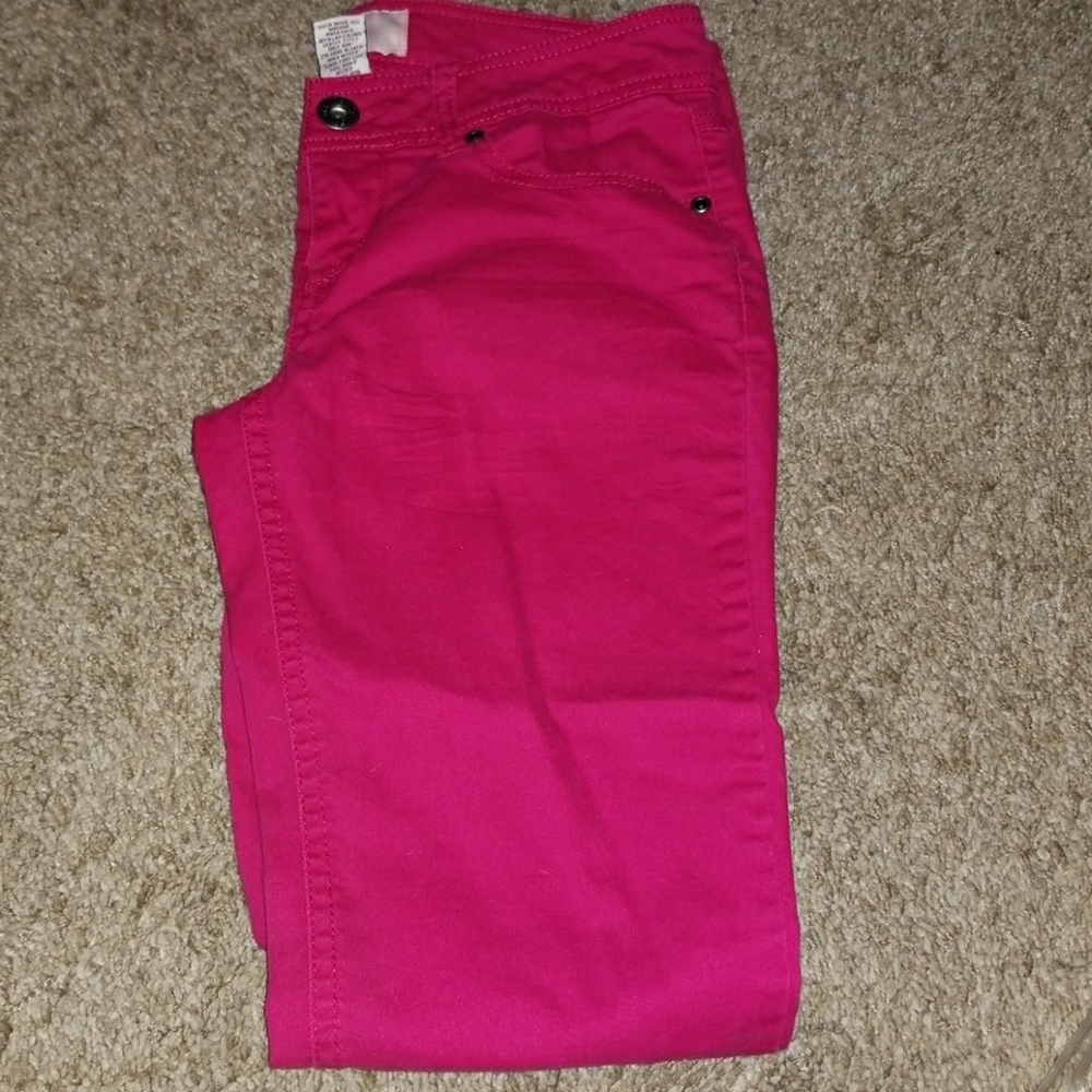 Hot pink jeggings