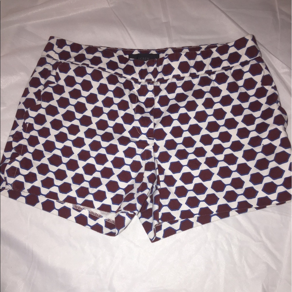 red white and blue jcrew shorts